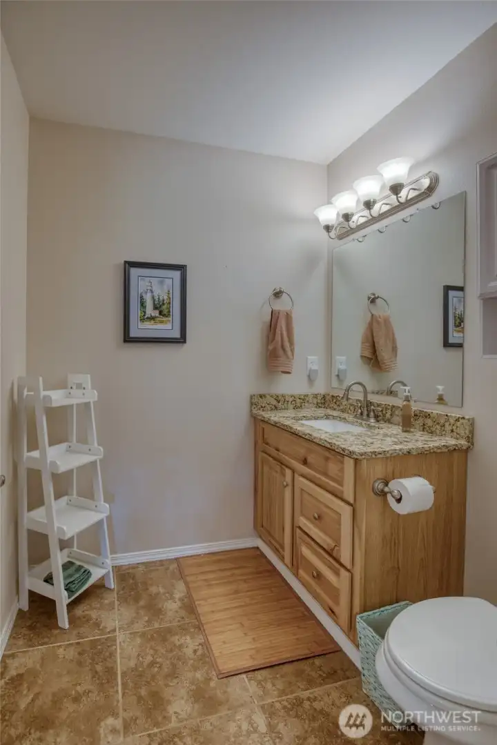 First floor half bath.