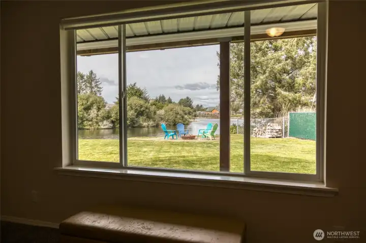 Look at that pretty view from the first floor primary suite!