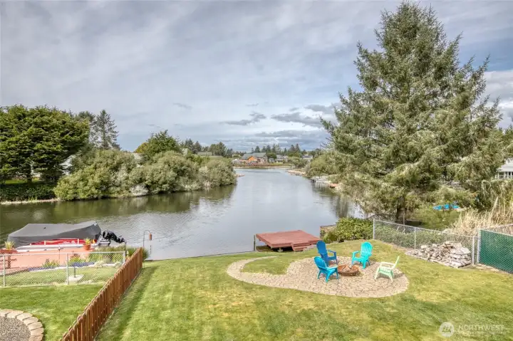 Looking up the canals from the upper decks.  Your own front row seat to wildlife and water activities.