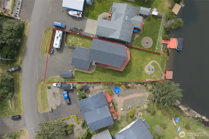 Bird's eye view of this gorgeous property.