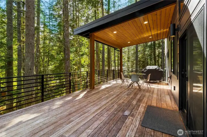 Oversized deck, designed for all weather entertaining