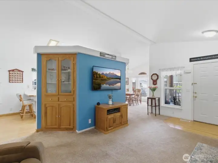 Vaulted ceilings and tons of natural light.