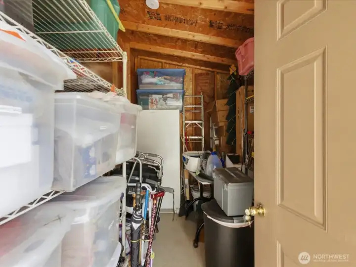 Storage shed with power.