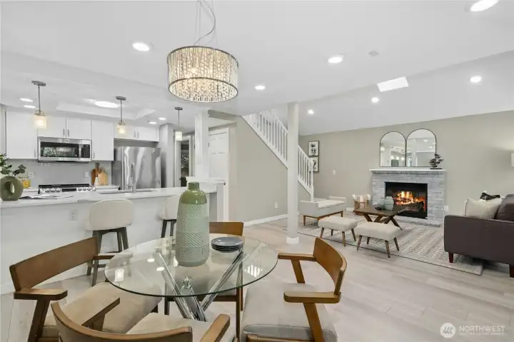 Updated lighting throughout the home.