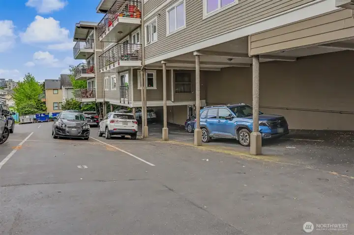 Dedicated parking space #7 with alley access. Dedicated parking space #7 with alley access.