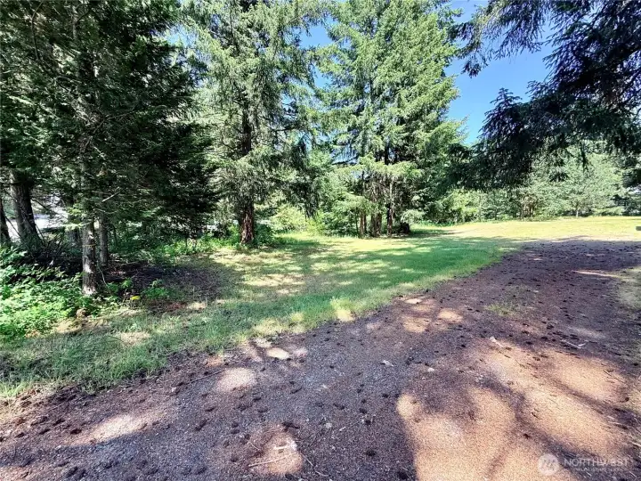 From the street, the driveway.