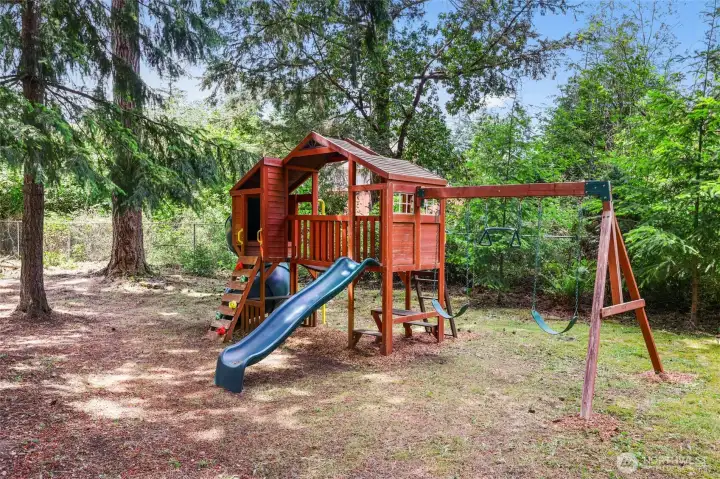 Big toys with swing set.