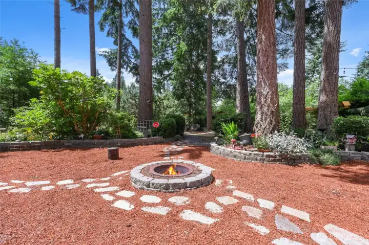Relax around the firepit and make some s'mores.