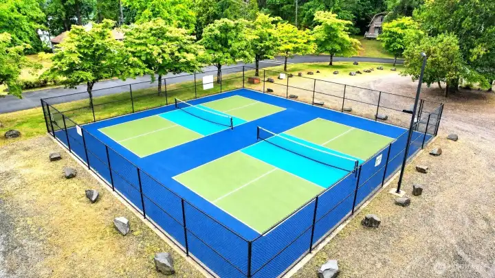 Tennis courts right around the corner. Tennis courts right around the corner.