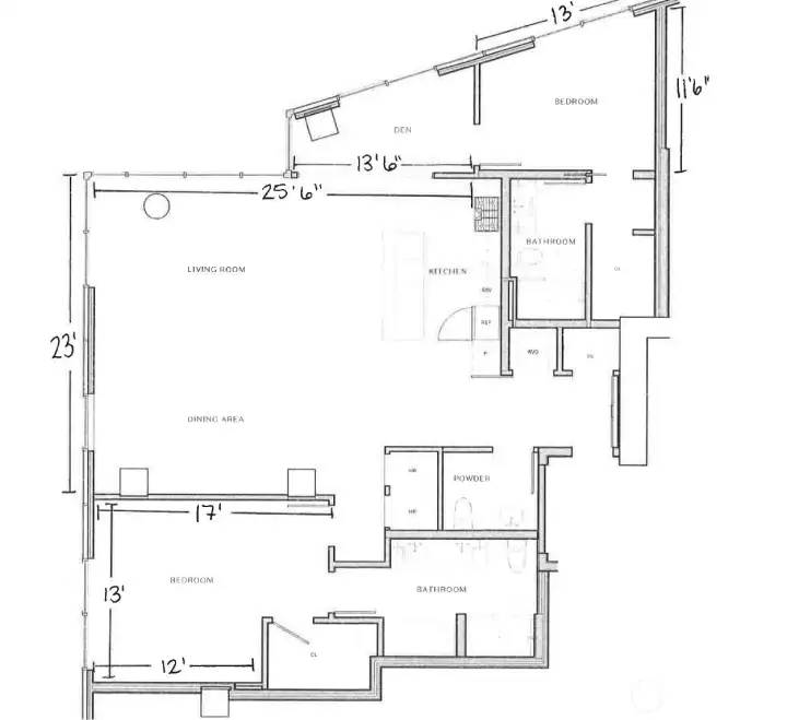 NW Corner Original Floorplan NW Corner Original Floorplan