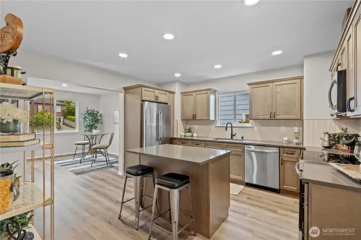 Brand new kitchen with New Cabinets, Quartz Countertops and Stainless Steel Appliances
