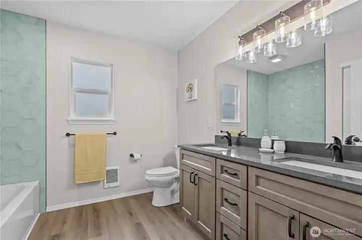 Beautiful Tile Work and Double Sinks!!