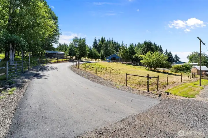 Asphalt driveway to the arena. Asphalt driveway to the arena.