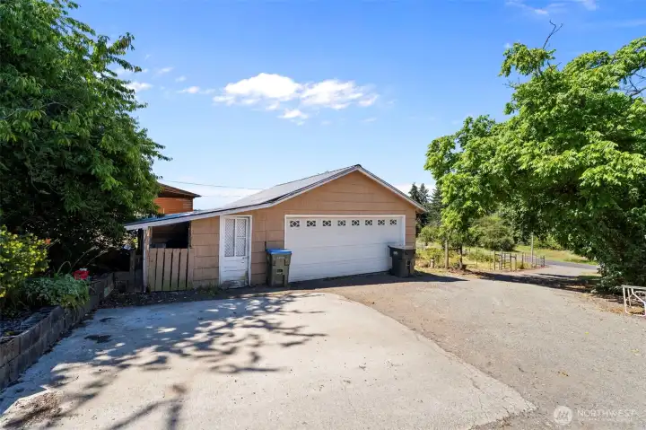 Detached two car garage. Detached two car garage.