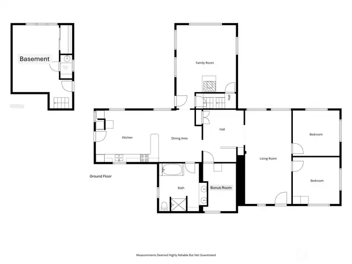 Floorplan of this 1672 Sq. Ft. home. Basement is partially finished, not including the square footage. Floorplan of this 1672 Sq. Ft. home. Basement is partially finished, not including the square footage.