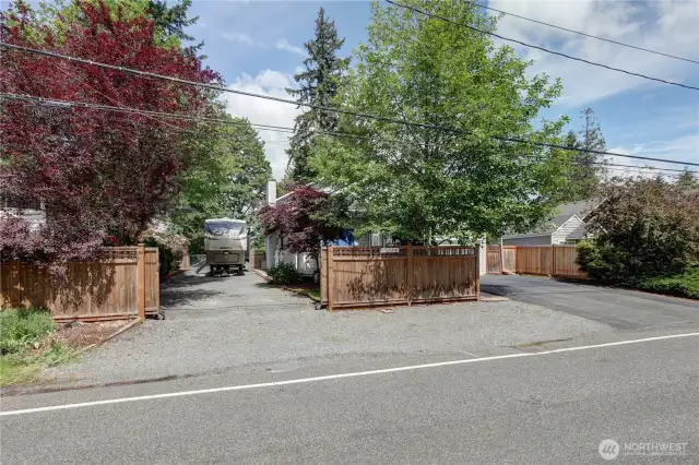 Fully fenced RV area