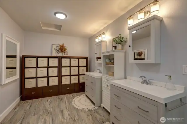 Primary bath (2); radiant floor heating