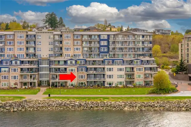 Condo unit 207 facing the water