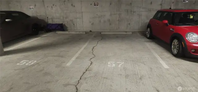2 designated parking spots