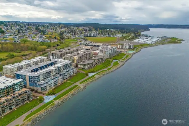Wide view of the condo looking north