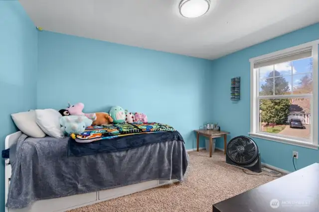 Bedroom upstairs facing the street