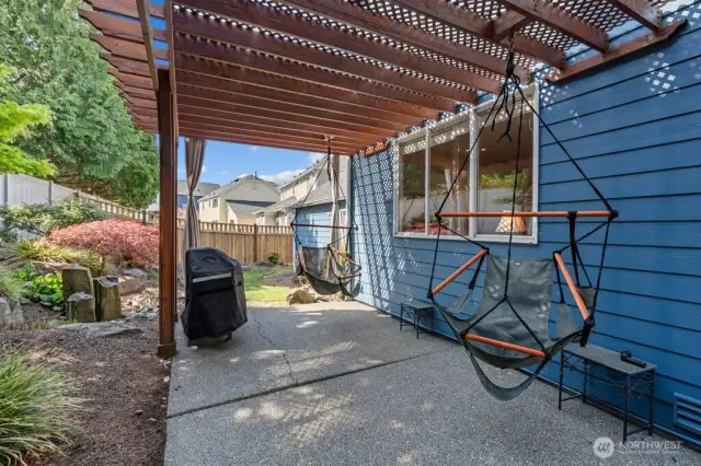 Perfect outdoor oasis for BBQ and dogs