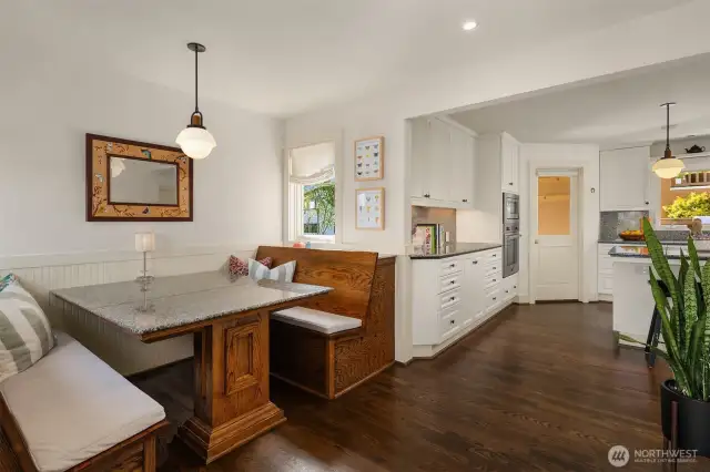 So much space, and such a great layout!  The door straight ahead leads to a very useful mudroom/vestibule which steps out to the back deck/patio/yard, and garage.