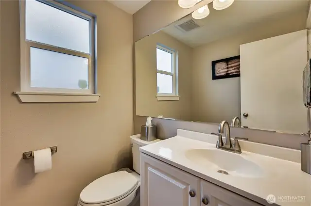 Powder room, half bath on main floor