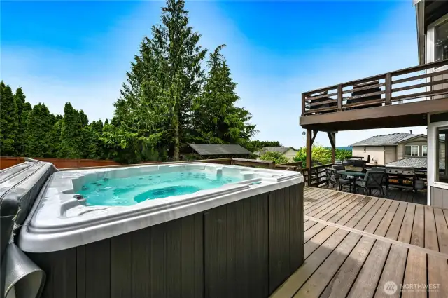 Hot tub is so inviting!