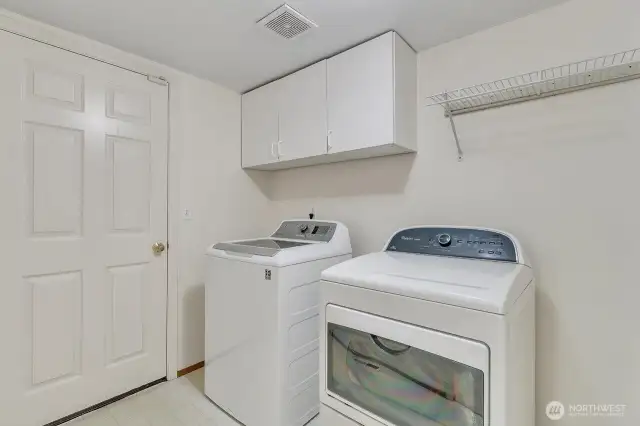 Good sized laundry room.  All appliances stay!