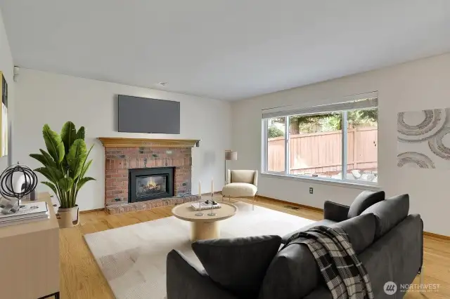 Family room Virtually staged