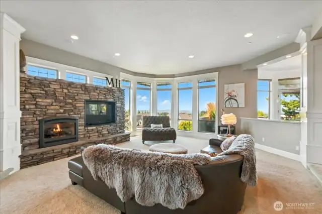 Great room on the main floor ties the dining room, kitchen, and nook all together, surrounded by views of the valley!