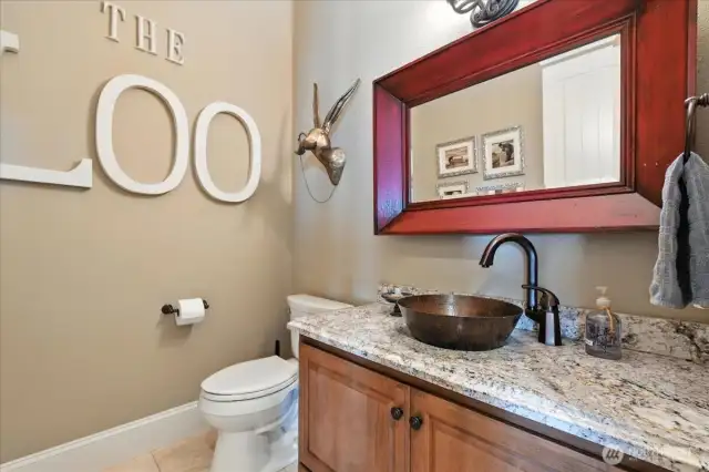 Half bathroom on the main floor.