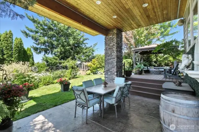 Covered patio areas!