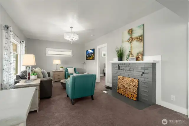 On entrance a living room to welcome your guests.