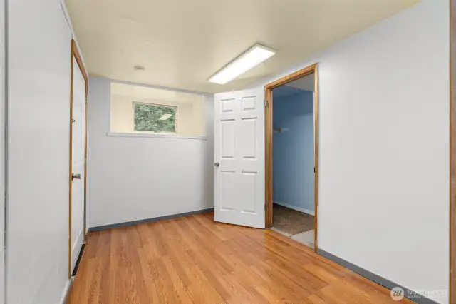 Lower level foyer to office space.