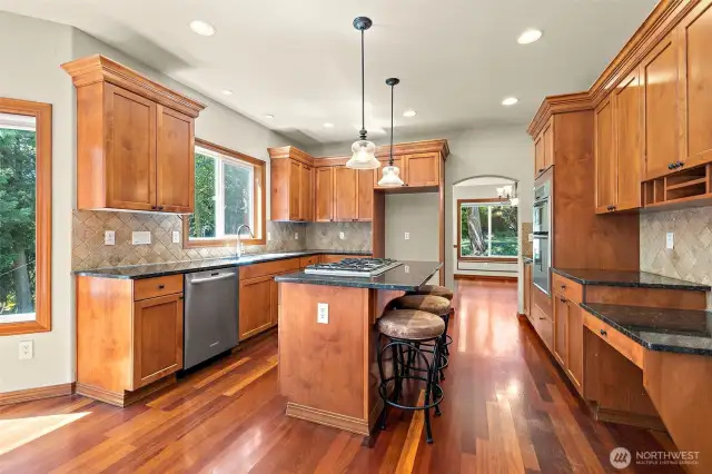 Kitchen with gas stove