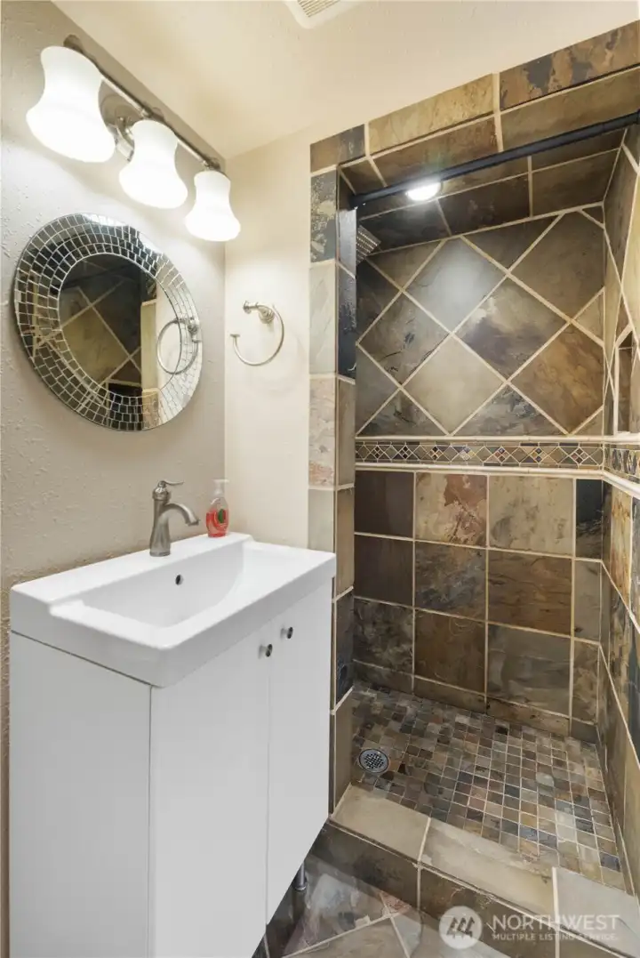 Custom tiles throughout.  Your guests will be impressed.