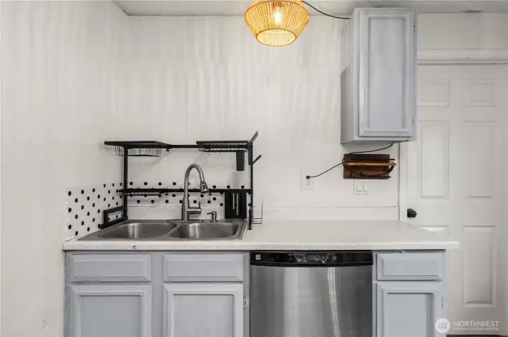 Dishwashing area and storage