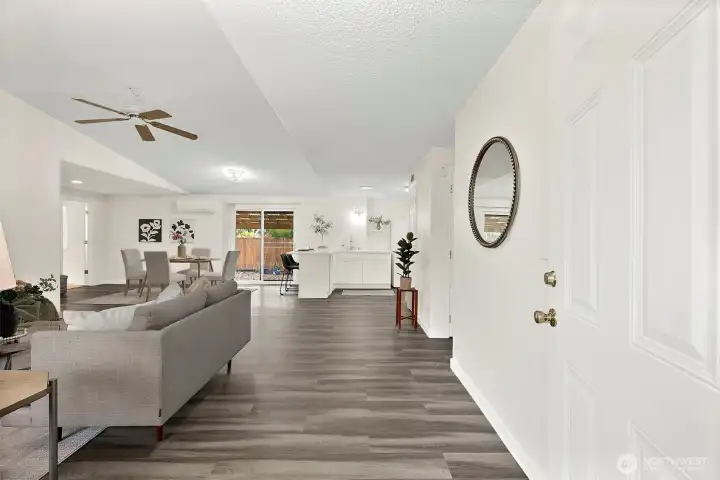 Welcome inside to the updated and refinished space!