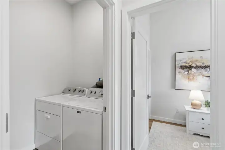Spacious laundry room, washer and dryer included
