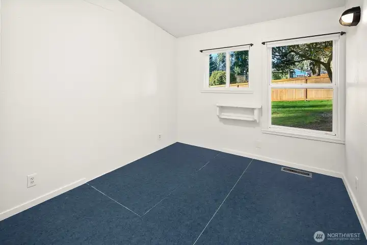 Bedroom facing north