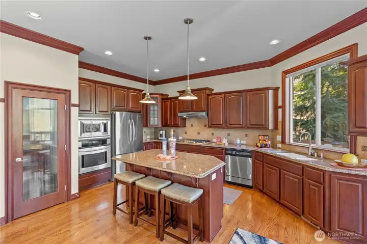 Chef's style island and a walk in pantry are always a bonus