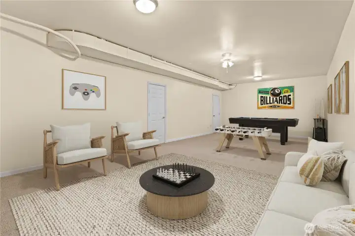 Another virtually staged look at this extra finished room