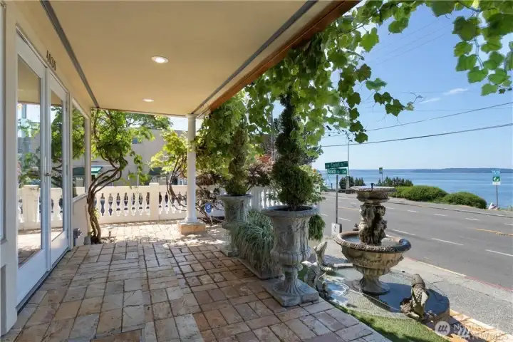 Views from the front porch, veranda and balconey.