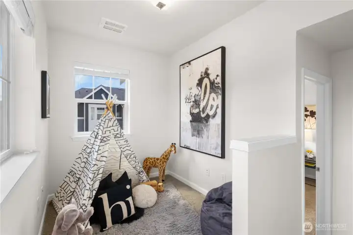 Bonus nook off the landing could make a great office, play room or study area.