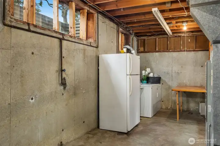 Utility room and storage.