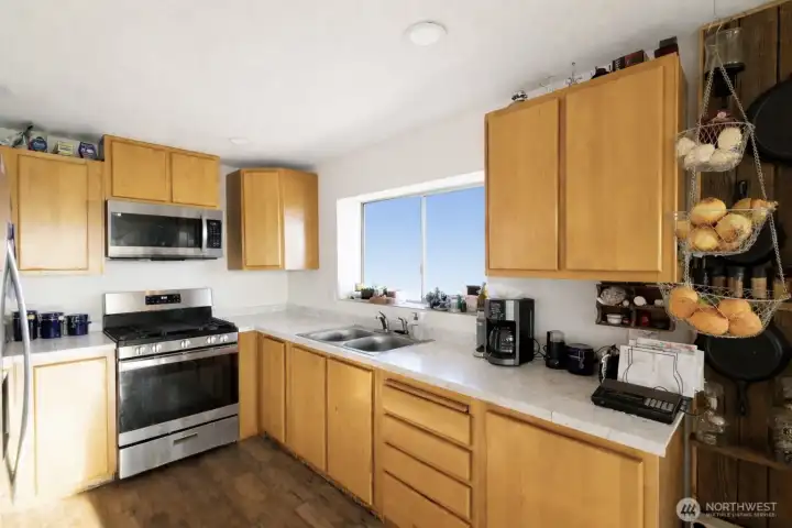 Light-filled kitchen with functional layout.
