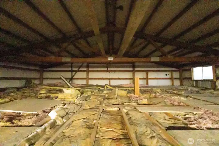 Potential loft space in attached shop.