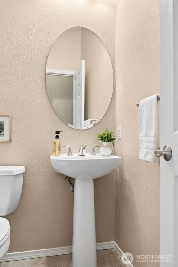 Convenient half bathroom